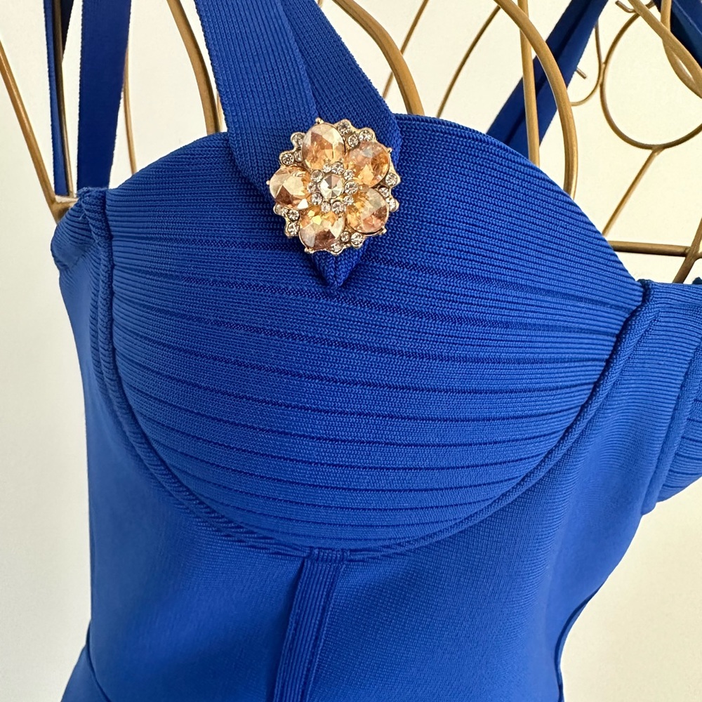 Herve Leger Inspired Bandage Dress Royal Blue